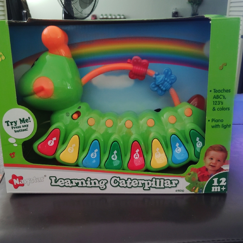Learning Caterpillar Toy - Green and Multicolor